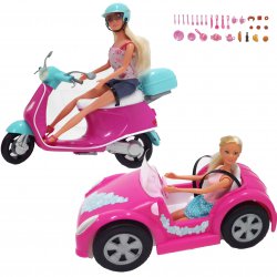 Simba Steffi Zestaw 2 Lalki Kabriolet + Skuter + Akcsoria