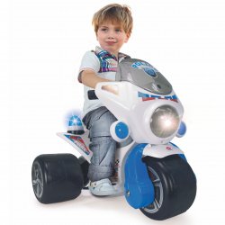 Injusa Motor na akumulator Trókołowy Policyjny Światło Dźwięk 6V