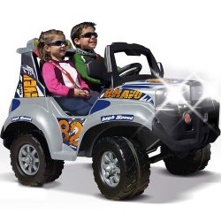 Feber Duży samochód na akumulator 12V dla dzieci ze światłami