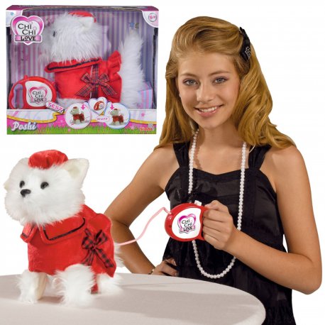 Interaktywny Piesek Chi Chi Love Simba Poshi Sterowany na Smycz 4 Funkcje