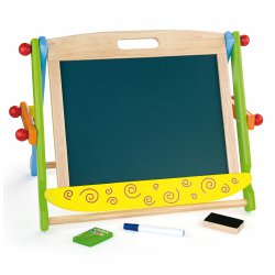 Drewniana tablica magnetyczna Dwustronna + magnetyczne cyferki i znaki Viga Toys