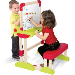 Smoby drewniana Tablica magnetyczna - Stolik wielofunkcyjny reg. siedzenie