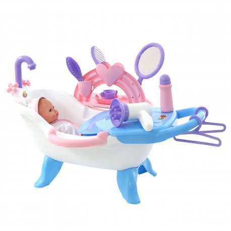 WADER Duża LALKA Wanienka dla lalek 21 Akcesoriów