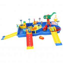 WADER Tor Wodny Świat zestaw z łódkami auta