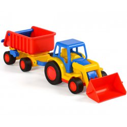 WADER Gigant Koparka Traktor + Przyczepa Wywrotka