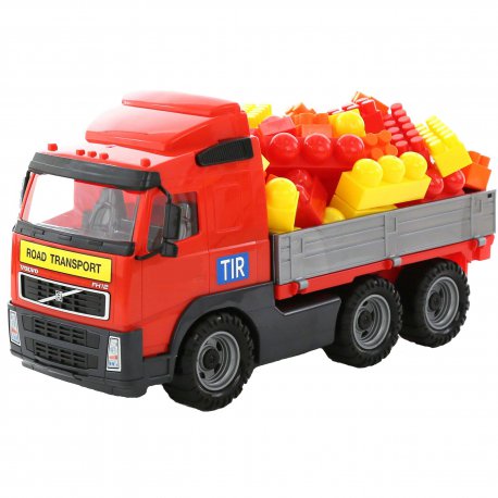 WADER VOLVO Samochód Ciężarówka Burty + 60 Klocków