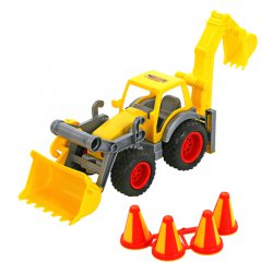 Wader ConsTruck Ładowarka z łyżką + pachołki