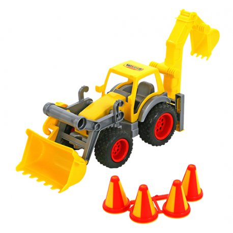 Wader ConsTruck Ładowarka z łyżką + pachołki