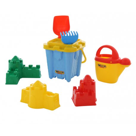 Wader Zestaw Wiaderko z akcesoriami do budowania zamku 8 elementów