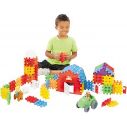Klocki Wafle 86 Elementów Zestaw Farma 4w1