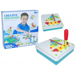 Kreatywna przykręcanka ze śrubokrętem 180 elementów Askato