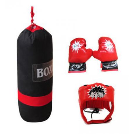 Zestaw Bokserski Worek rękawice i ochraniacz Woopie