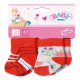 Baby Born Skarpetki dla Lalki 43 cm 2 Pary Czerwone