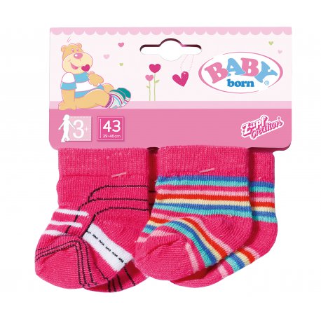 Baby Born Skarpetki dla Lalki 43 cm 2 Pary Różowe