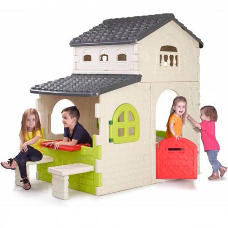 Ogromny Domek Ogrodowy Super Villa Feber Stolik