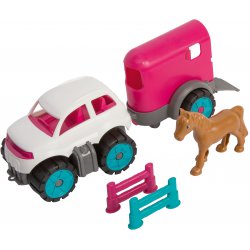 BIG Ciężarówka z Przyczepką Dla Konia Power Worker Mini