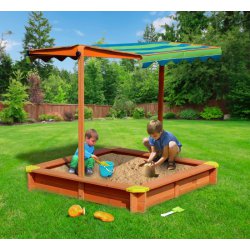 Drewniana piaskownica z regulowanym daszkiem Lily Sandpit AXI