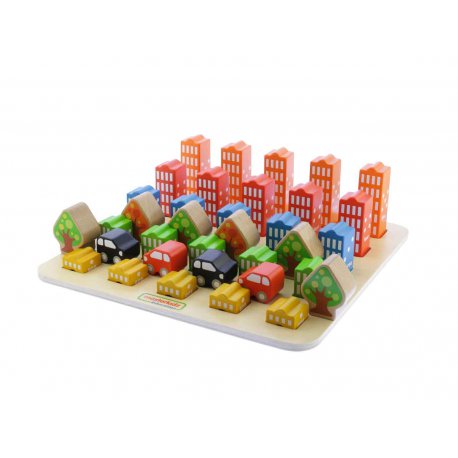 Moje Małe Miasteczko Drewniana Makieta Miasta Nauka Liczenia Dodawanie Odejmowanie Masterkidz