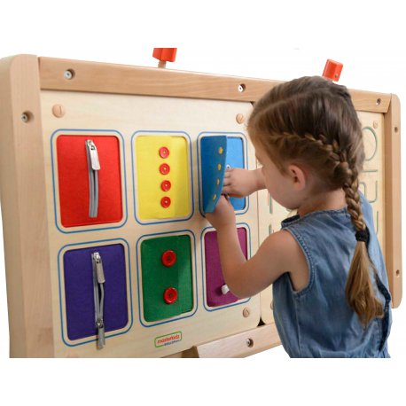 Tablica Ścienna Otwieranie I Zamykanie Zamków Suwaki Guziki Masterkidz