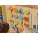 Edukacyjna Tablica Drewniana Magnetyczna Nauka Kształtów Sorter Masterkidz