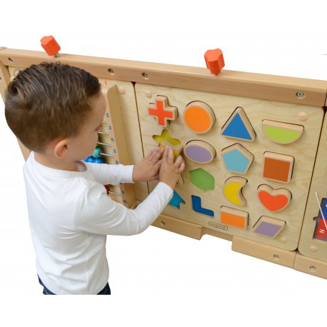 Edukacyjna Tablica Drewniana Magnetyczna Nauka Kształtów Sorter Masterkidz