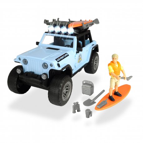 Zestaw Surfera Samochód Jeep Światło Dźwięk Akcesoria Dickie