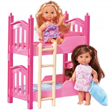 Simba Lalka Evi z piętrowym łóżkiem 2 laleczki