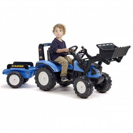 Landini Traktor na pedały z przyczepą i łyżką FALK 3-7 Lat do 50 kg