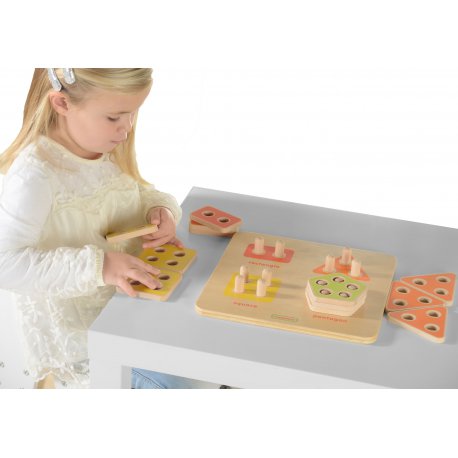 Drewniany Sorter Kształtów Figury Geometryczne Liczenie Masterkidz