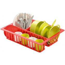 Smoby - Ecoiffier Zestaw naczyń 18 el. suszarka