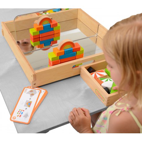 Zestaw Kolorowe Klocki Dla Dzieci Drewniane 24 Sztuki Masterkidz