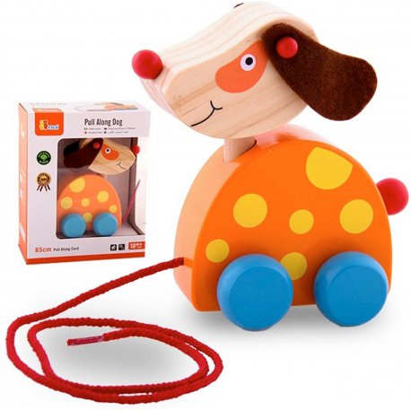 Viga Zestaw do ciągnięcia drewniany piesek