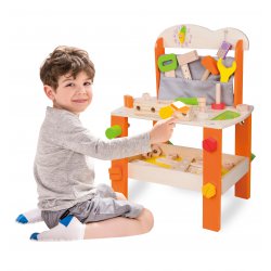 Drewniany warsztat z narzędziami Classic World 37 elementów