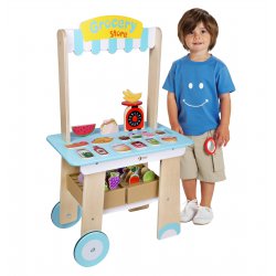 Sklepik Warzywniak Stragan Na Kółkach Drewniany Classic World