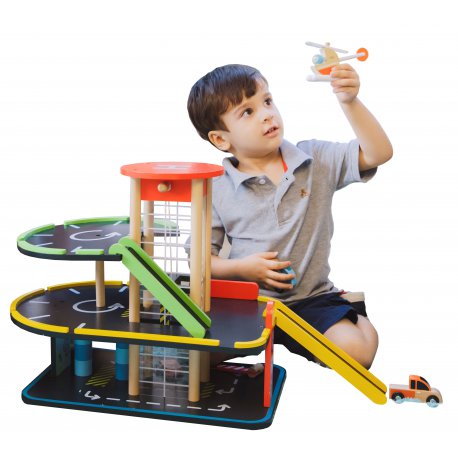 Drewniany Nowoczesny Garaż Classic World 9 elementów