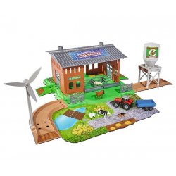 MAJORETTE Creatix Farma Magazyn Traktor Figurki