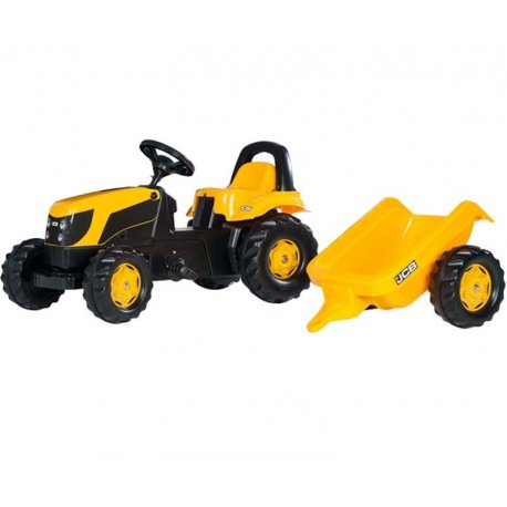 Rolly Toys traktor na pedały JCB Kid z przyczepką