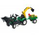 FALK Traktor RANCH zielony z łyżką, ładowarką i przyczepą do piasku