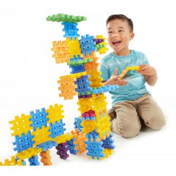 Klocki waffle 100 elem w torbie Little Tikes