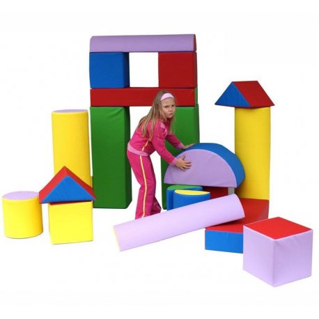 Mega Klocki Piankowe Przedszkolny, Rehabilitacyjny zestaw 19 el. NOVA