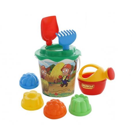 Wader Zestaw Piaskowy Wiaderko sitko foremki 9 elementów