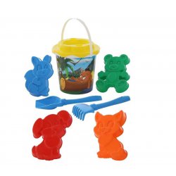 Wader Zestaw Piaskowy Wiaderko sitko foremki 8 elementów