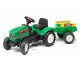 Falk Traktorek na pedały Mustang zielony z Przyczepą
