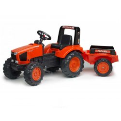 FALK Traktor KUBOTA na pedały + Przyczepka