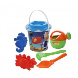 Wader Zestaw Piaskowy Wiaderko sitko foremki 7 elementów
