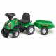 Falk Traktorek do odpychania, Chodzik, Jeździk + przyczepka Zielony