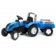 FALK Traktor Landini Niebieski z Przyczepą na pedały