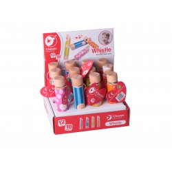Drewniane Kolorowe Gwizdki Classic World 12szt