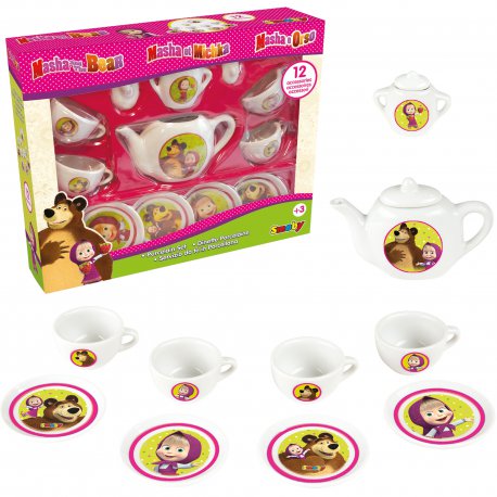 SMOBY Porcelana Serwis Herbaciany Masza i Niedźwiedź