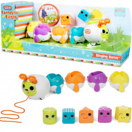 Little Tikes Muzyczny Sorter Gąsienica Do Ciągnięcia